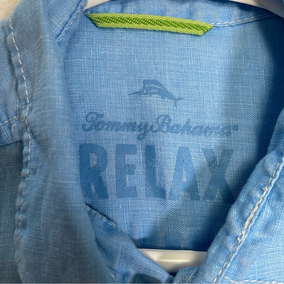 Tommy Bahama Relax 100% Linen Long Sleeve Tropical Vacation Shirt Size Men’s S - Picture 5 of 9
